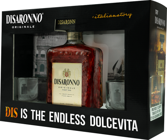 Image sur Disaronno Amaretto + 2 Verres 28° 0.7L