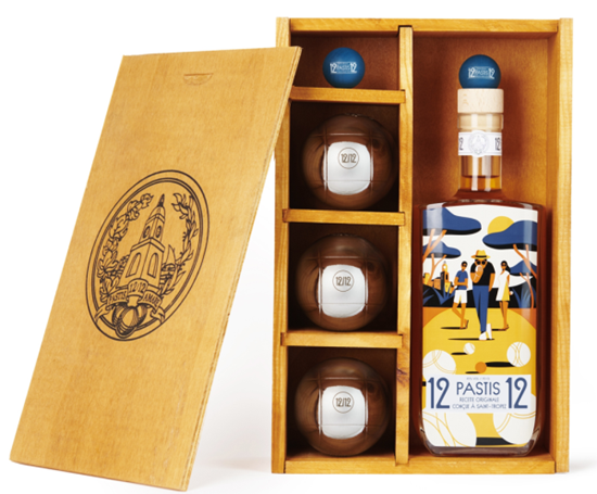 Image sur Pastis 12/12 Coffret Pétanque 45° 0.7L