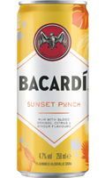 Image de Bacardi Sunset Punch Can 4.7° 0.25L